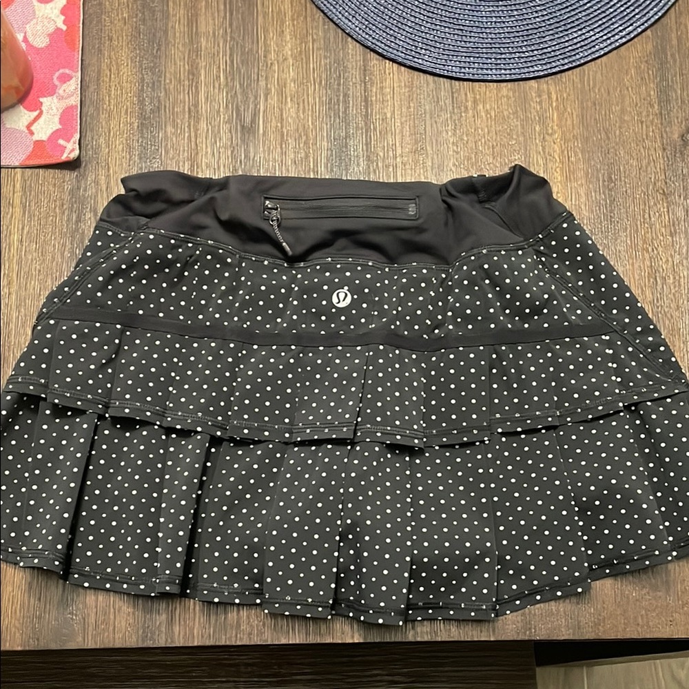 Lululemon Black Skater Mini Skirt with Ruffled Tiers